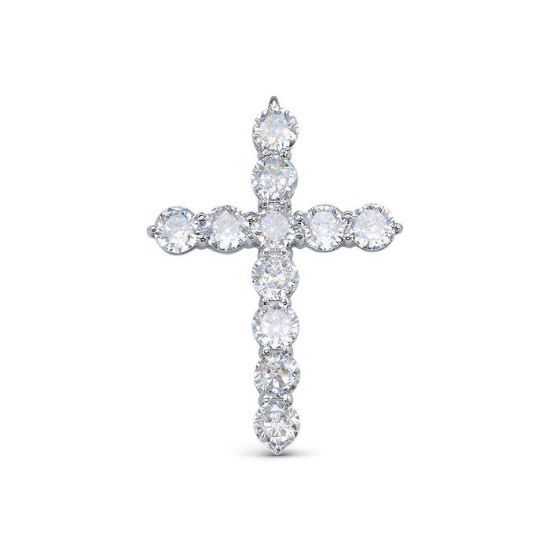 Изображение Серебряный крестик с фианитами