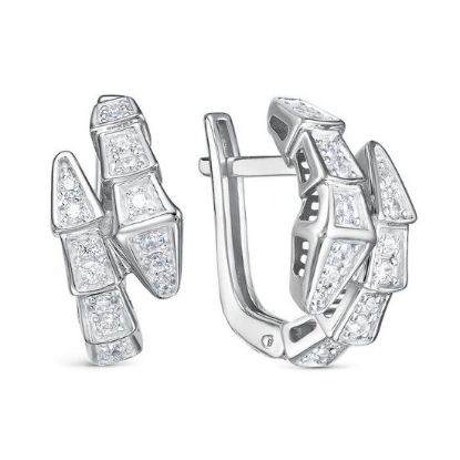 Изображение Серебряные серьги "Змейка"