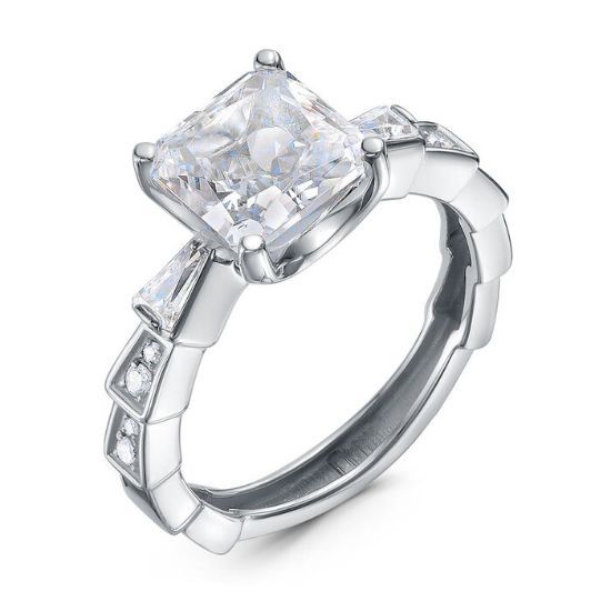 Изображение Серебряное кольцо с бриллианитом