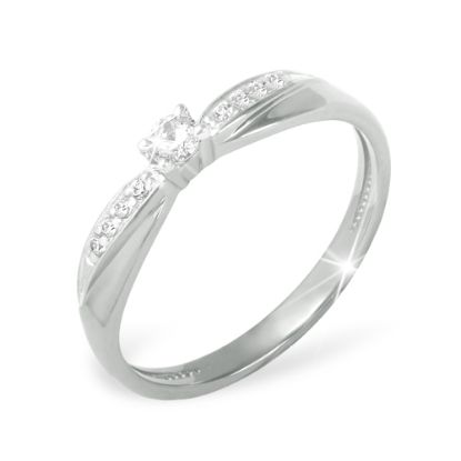 Изображение Серебряное кольцо с фианитами