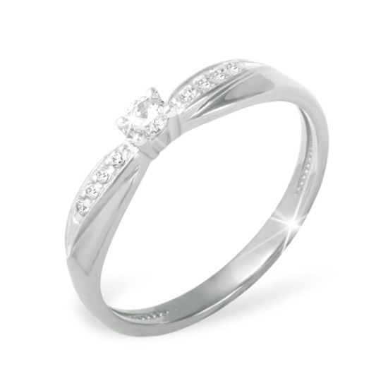 Изображение Серебряное кольцо с фианитами