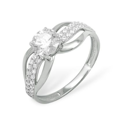 Изображение Серебряное кольцо с фианитами