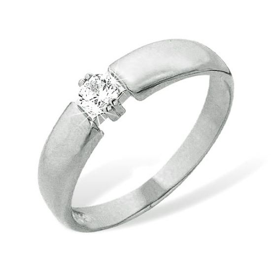 Изображение Серебряное кольцо с фианитом