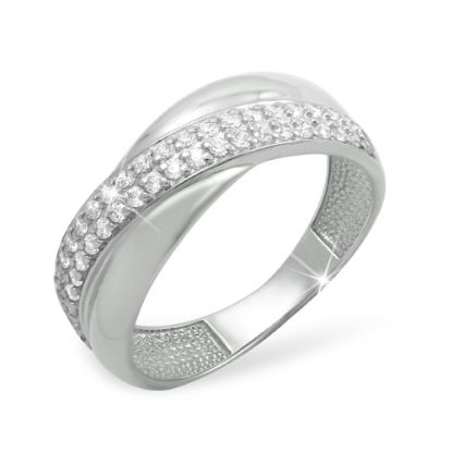 Изображение Серебряное кольцо с фианитами