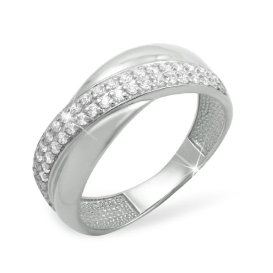 Изображение Серебряное кольцо с фианитами