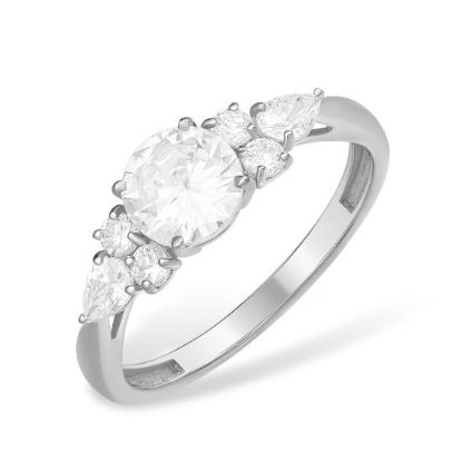 Изображение Серебряное кольцо с фианитами