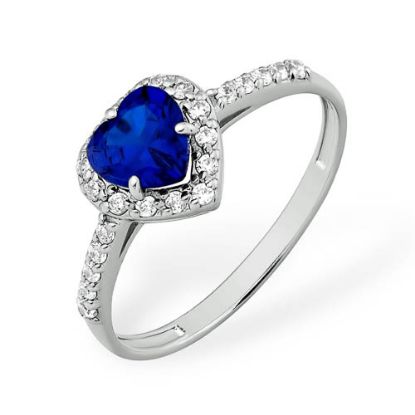 Изображение Серебряное кольцо "Сердечко"