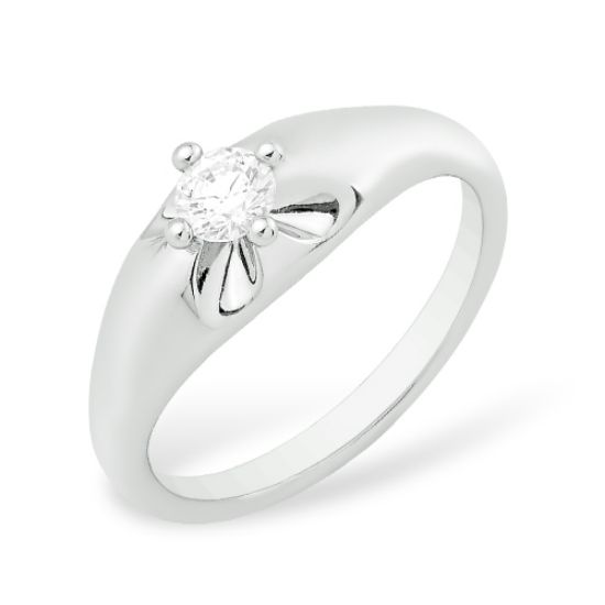 Изображение Серебряное кольцо с фианитом