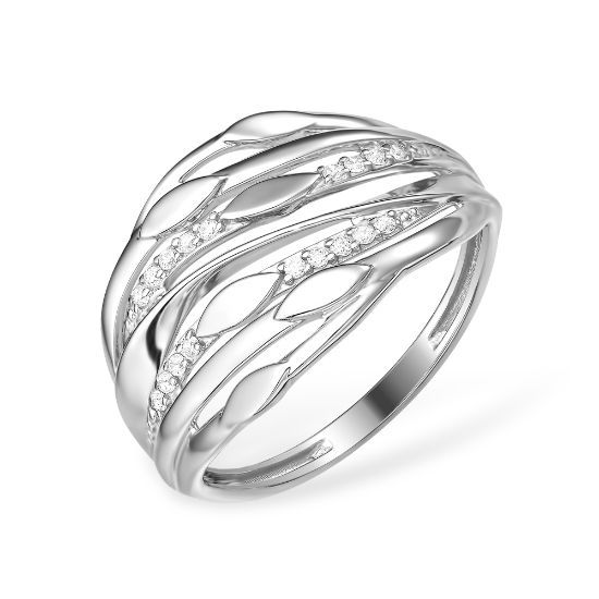 Изображение Серебряное кольцо с фианитами