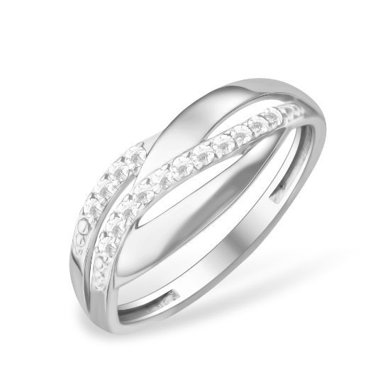 Изображение Серебряное кольцо с фианитами