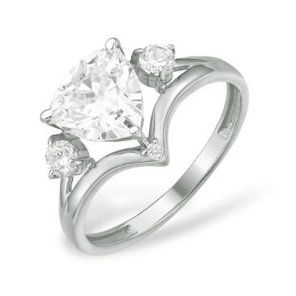 Изображение Серебряное кольцо с фианитами