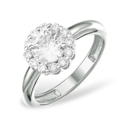 Изображение Серебряное кольцо с фианитами
