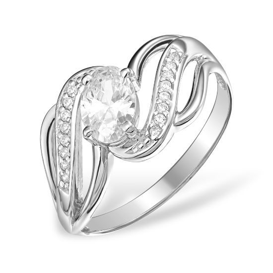 Изображение Серебряное кольцо с фианитами