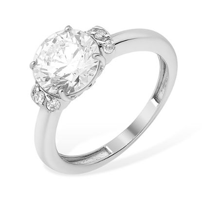 Изображение Серебряное кольцо с фианитами