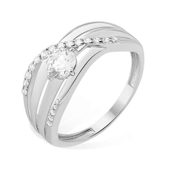 Изображение Серебряное кольцо с фианитами