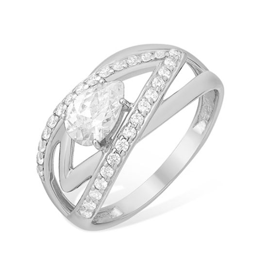 Изображение Серебряное кольцо с фианитами