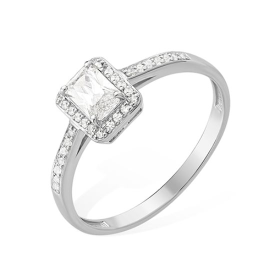 Изображение Серебряное кольцо с фианитами