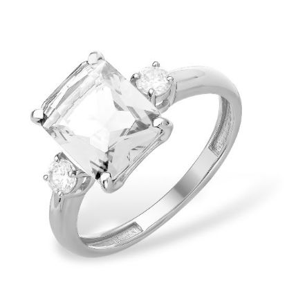 Изображение Серебряное кольцо с фианитами