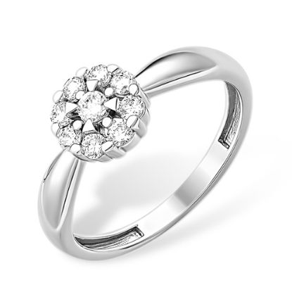 Изображение Серебряное кольцо с фианитами