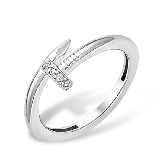 Изображение Серебряное кольцо "Гвоздь"