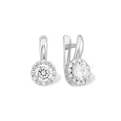 Изображение Серебряные серьги с фианитами