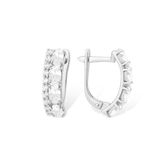 Изображение Серебряные серьги с фианитами