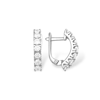 Изображение Серебряные серьги с фианитами