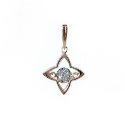 Изображение Золотая подвеска с бриллиантом "Звезда"
