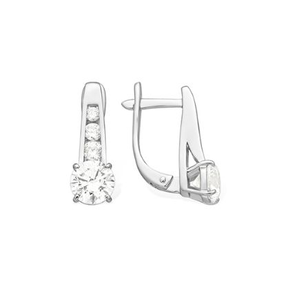 Изображение Серебряные серьги с фианитами