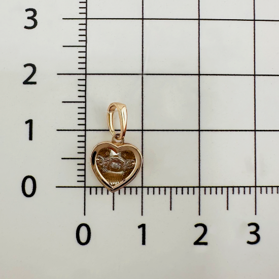 Изображение Золотая подвеска с бриллиантом "Сердечко"