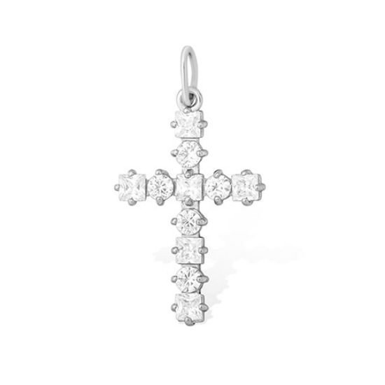 Изображение Серебряный крестик с фианитами