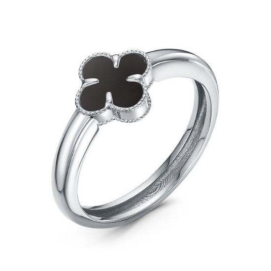 Изображение Серебряное кольцо с ониксом